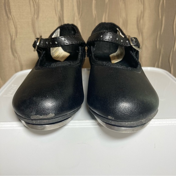 🌺 Revolution Dance Toddler Girl's 11 Black Matte Buckle Tap Shoes - Picture 5 of 16